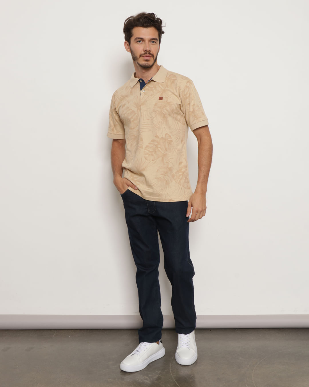 Polo-Ib14912-Fol-12-Caqui-Pgg---Cinza-Floral