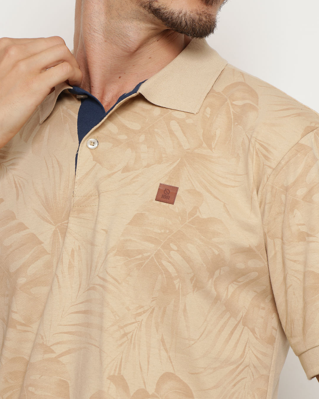 Polo-Ib14912-Fol-12-Caqui-Pgg---Cinza-Floral