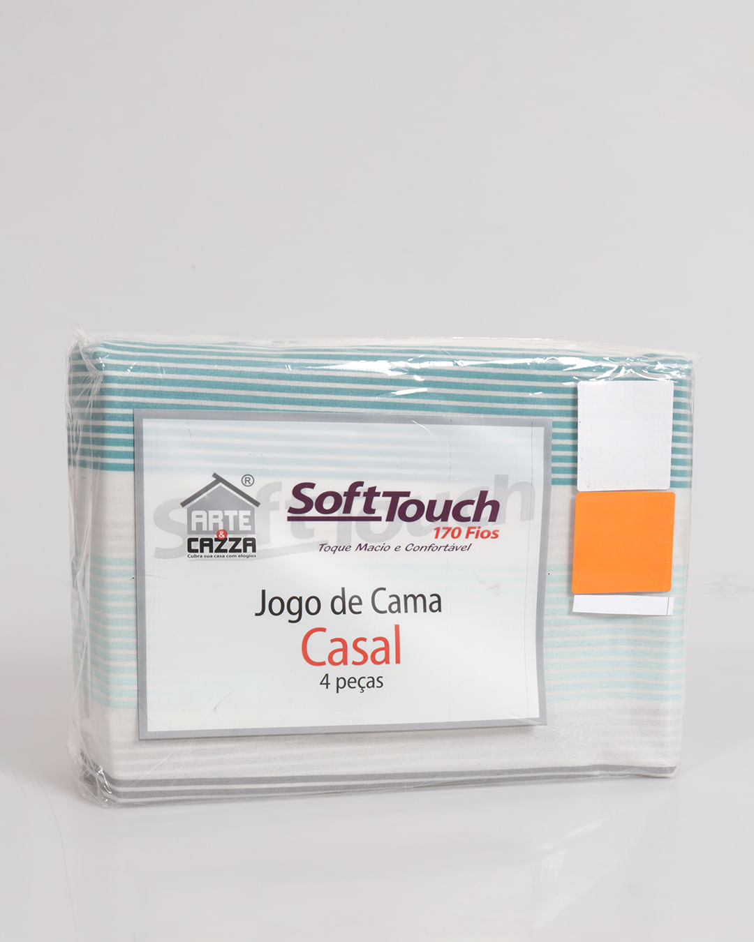 Jogo-Ac2003-Microfibra-Casal-4pcs---Verde-Xadrez