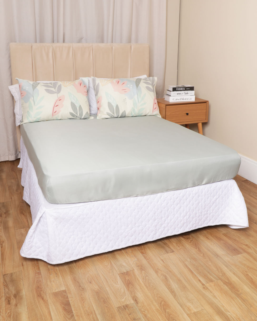 Jg-Cama-Casal-3-Pcs-Romantico-Ver-25---Verde-Medio