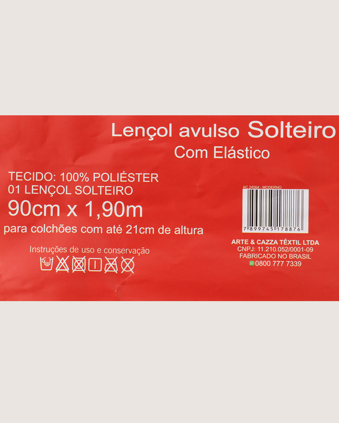 Lencol-Avulso-Solteiro-C-Elast-Etnico---Bege-Escuro