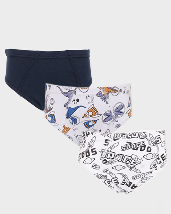 Kit 3 Cuecas Infantil Slip Tamanho 8 Estampa E Cores Sortidas UN