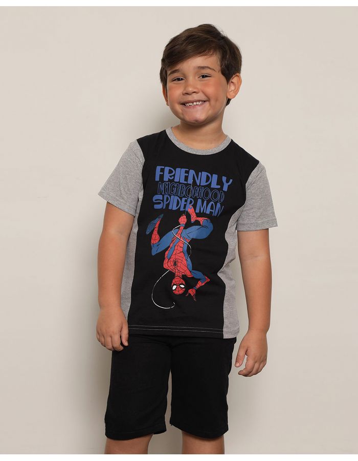 Camiseta-T38858-Mc-M-410-H-Aranha---Mescla-Medio