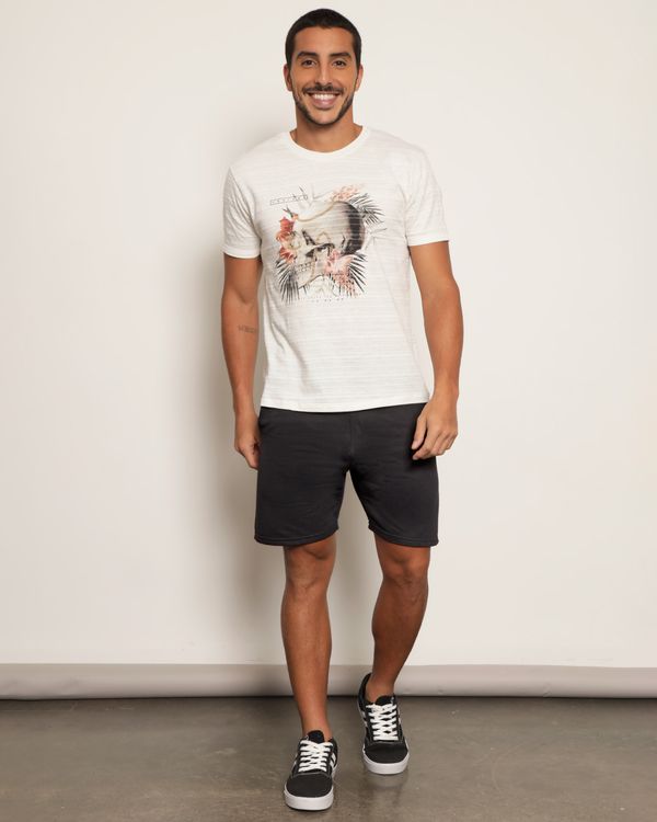 Bermuda Masculina Moletinho Reta Bolsos Com Cordão Preta M