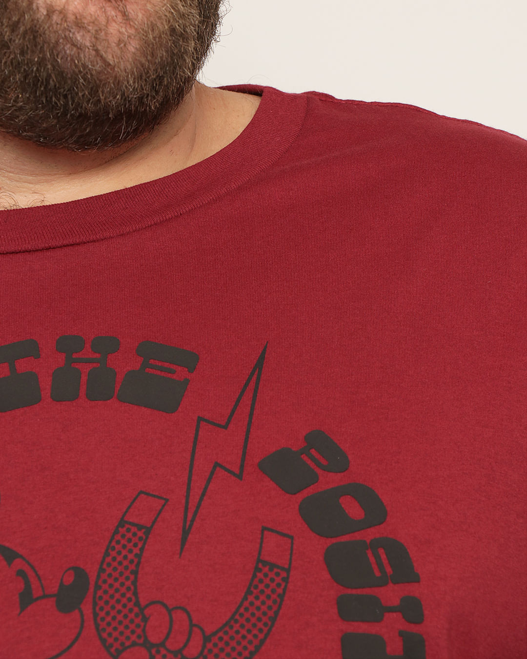 Camiseta-Mickey-Flocado-Bordo-Plus---Vermelho-Escuro