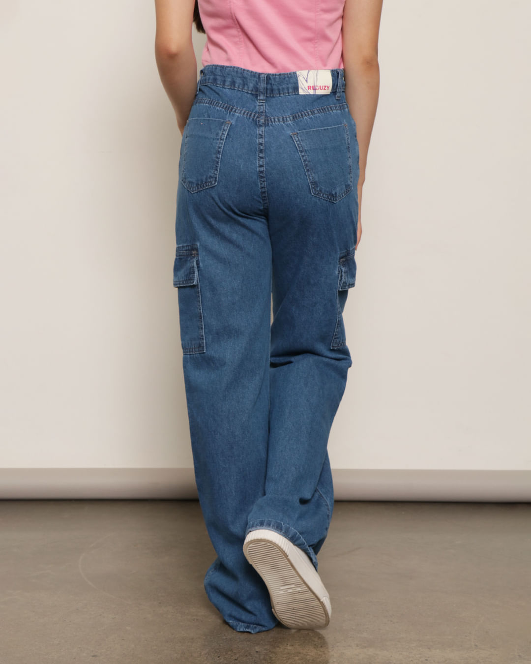 Calca-Cargo-Lm-F-1016---Blue-Jeans-Medio