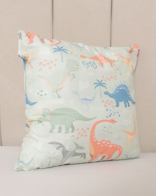 Almofada Infantil Andreza 40cmX40cm Estampa Dinossauros Verde UN