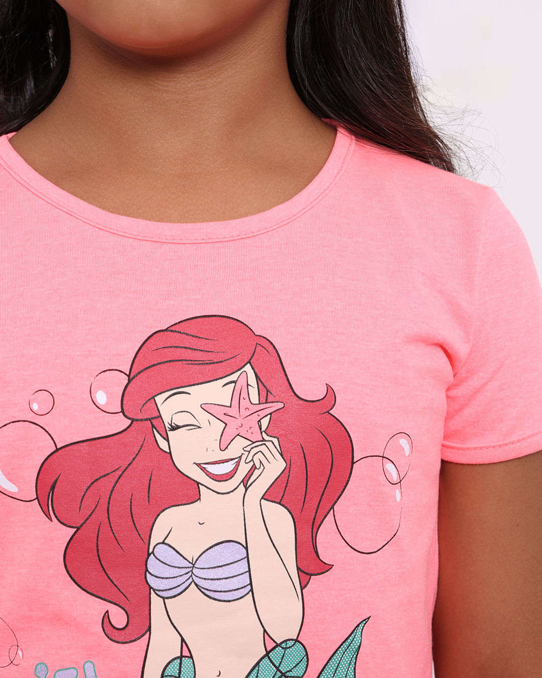 Blusa-Ch36078-Princesas-Neon-Mc-F410---Rosa-Neon