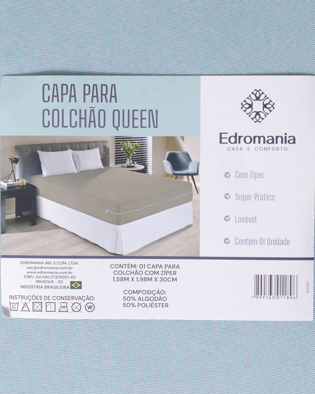 Capa-Para-Colchao-Queen---Verde-Medio