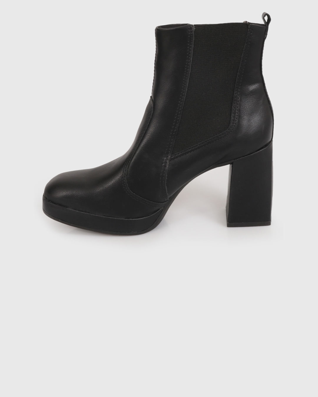 Bota Feminina Mississipi Cano Curto Salto Bloco Preta