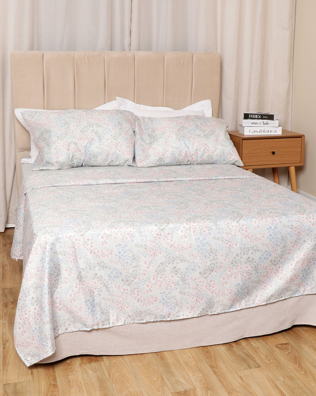 Jogo-De-Cama-Queen-Cerejeira-Flowers-Cin---Cinza-Floral