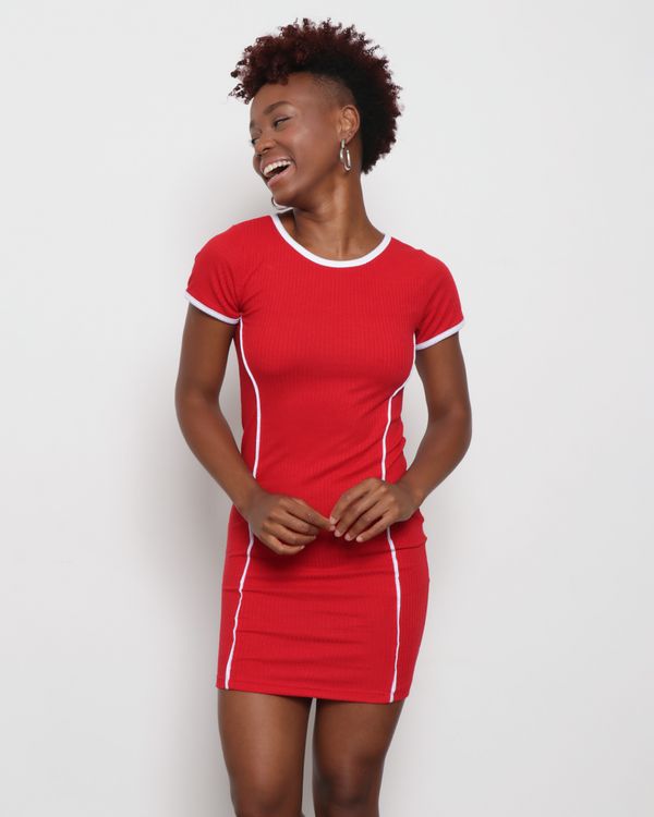 Vertido Feminino Canelado Vermelho GG