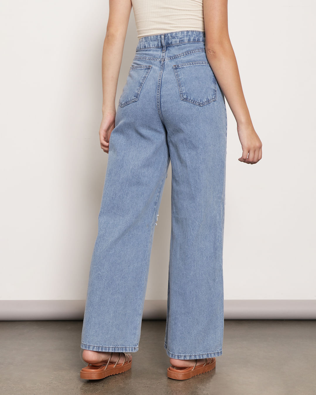 Calca-6710861-Jns-Wide-Leg-Bord-Estre---Blue-Jeans-Medio