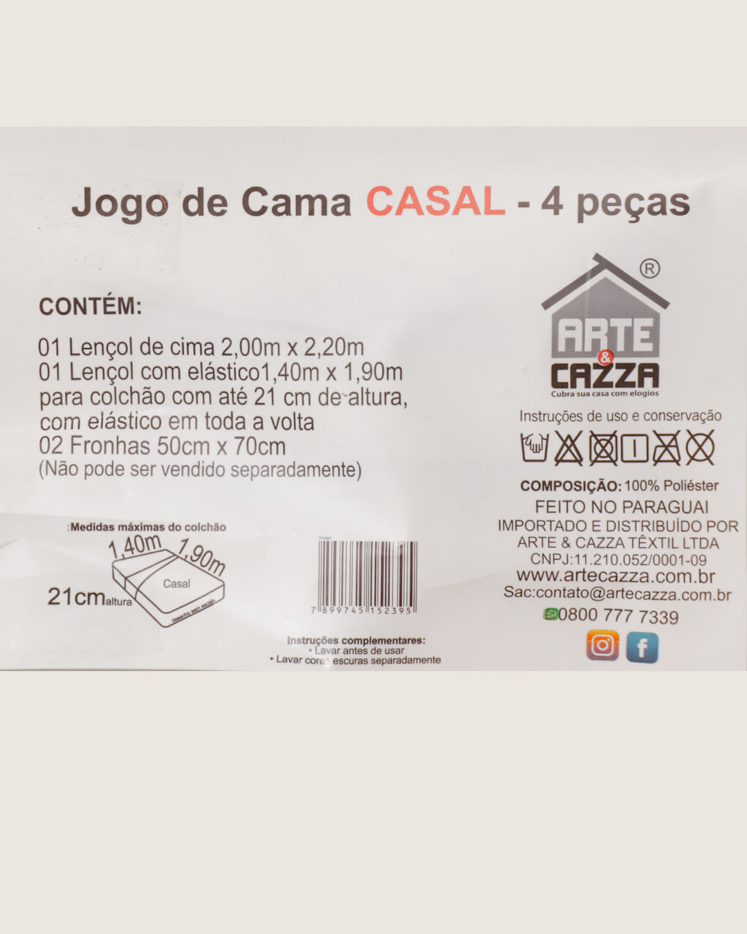 Jogo-Ac2003-Microfibra-Casal-4pcs---Laranja-Geometrico