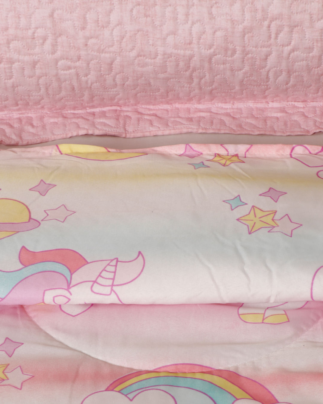 Edredom-Solteiro-Unicornio-Infantil-Roli---Rosa-Claro