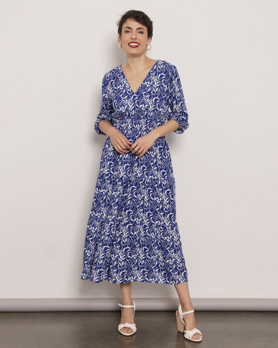 Vestido-430189-Manga-34-Estampado---Estampado-Outros