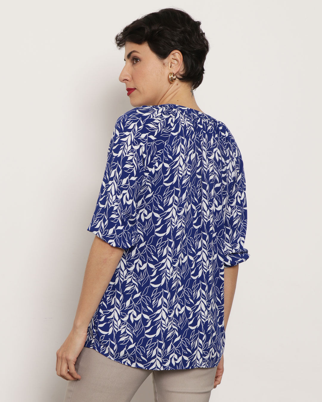 Camisa-430190-Manga-34-Estampada---Azul-Medio