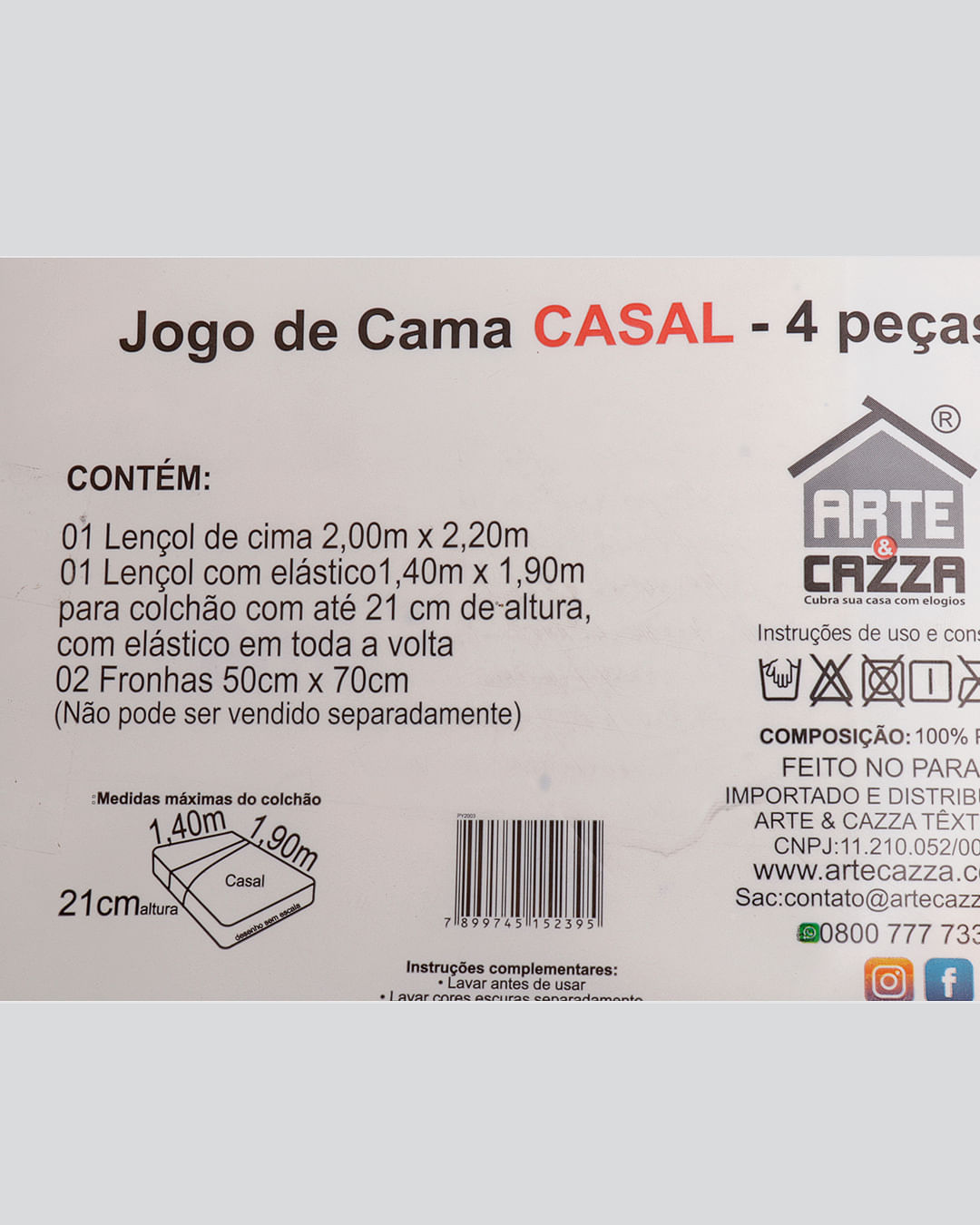 Jogo-Ac2003-Microfibra-Casal-4pcs---Laranja-Outros