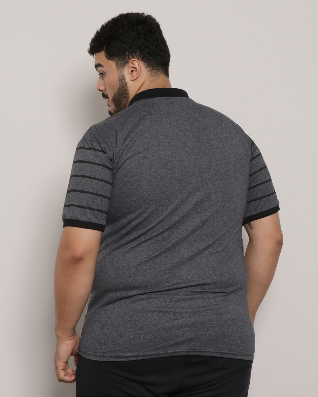 Polo-Ib8921-Listra-Chumbo-Plus---Cinza-Escuro