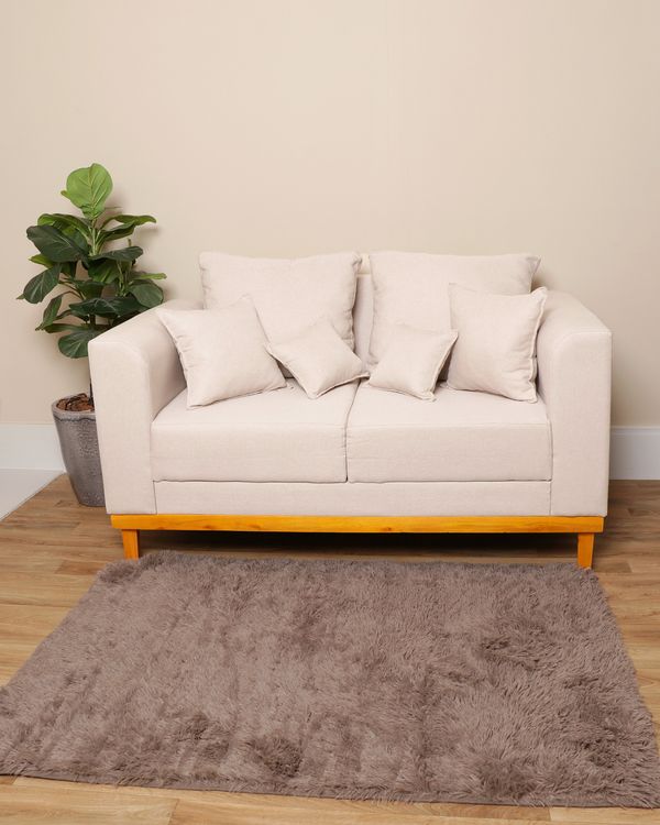 Tapete Felpudo Luxo 100cmx140cm Marrom Claro UN