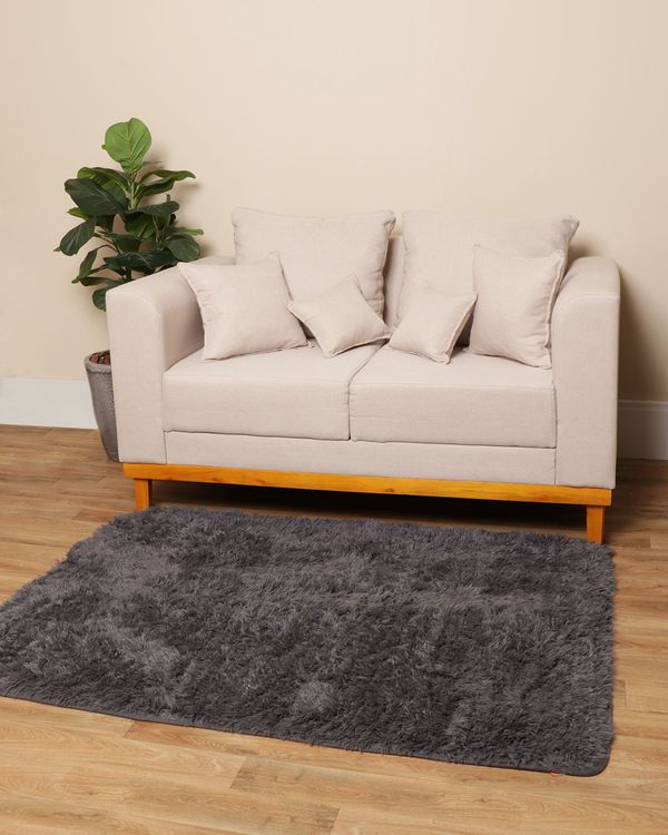 Tapete Felpudo Luxo 100cmx140cm Cinza UN