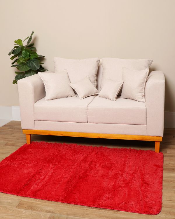 Tapete Felpudo Luxo 100cmx140cm Vermelho UN