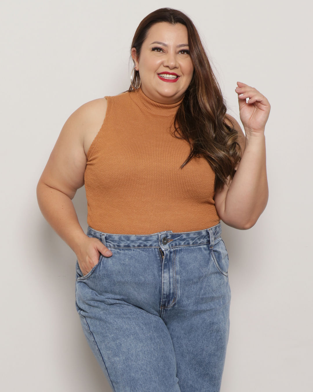 Regata-Gola-Alta-9775pl-Canelado---Terracota-Medio