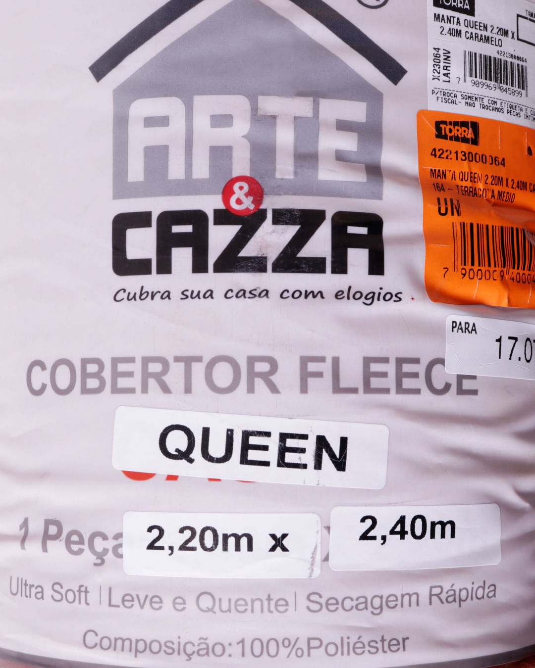 Manta-Queen-220m-X-240m-Caramelo---Terracota-Medio