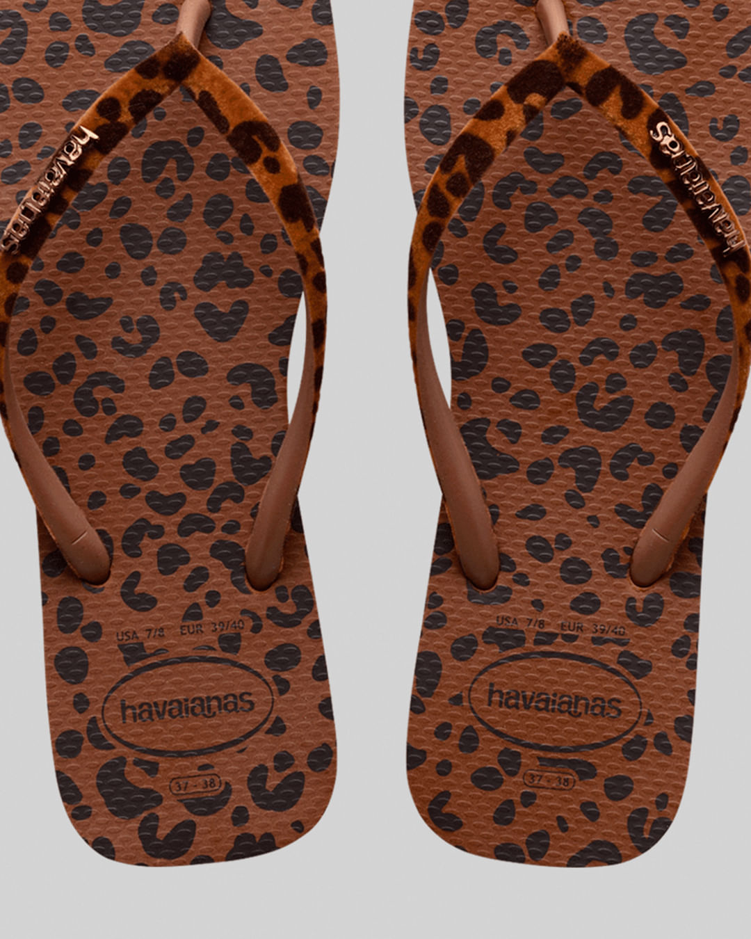Chinelo-Havaianas-Feminino-Slim-Square-Animal-Print-Marrom