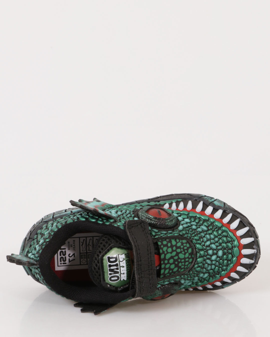 Tenis-Infantil-Vissi-Dino-World-Led-Barbatanas-Verde