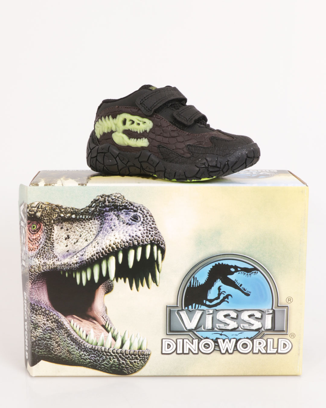 Tenis-Infantil-Vissi-Dino-Word-Estampa-Que-Brilha-No-Escuro-Marrom