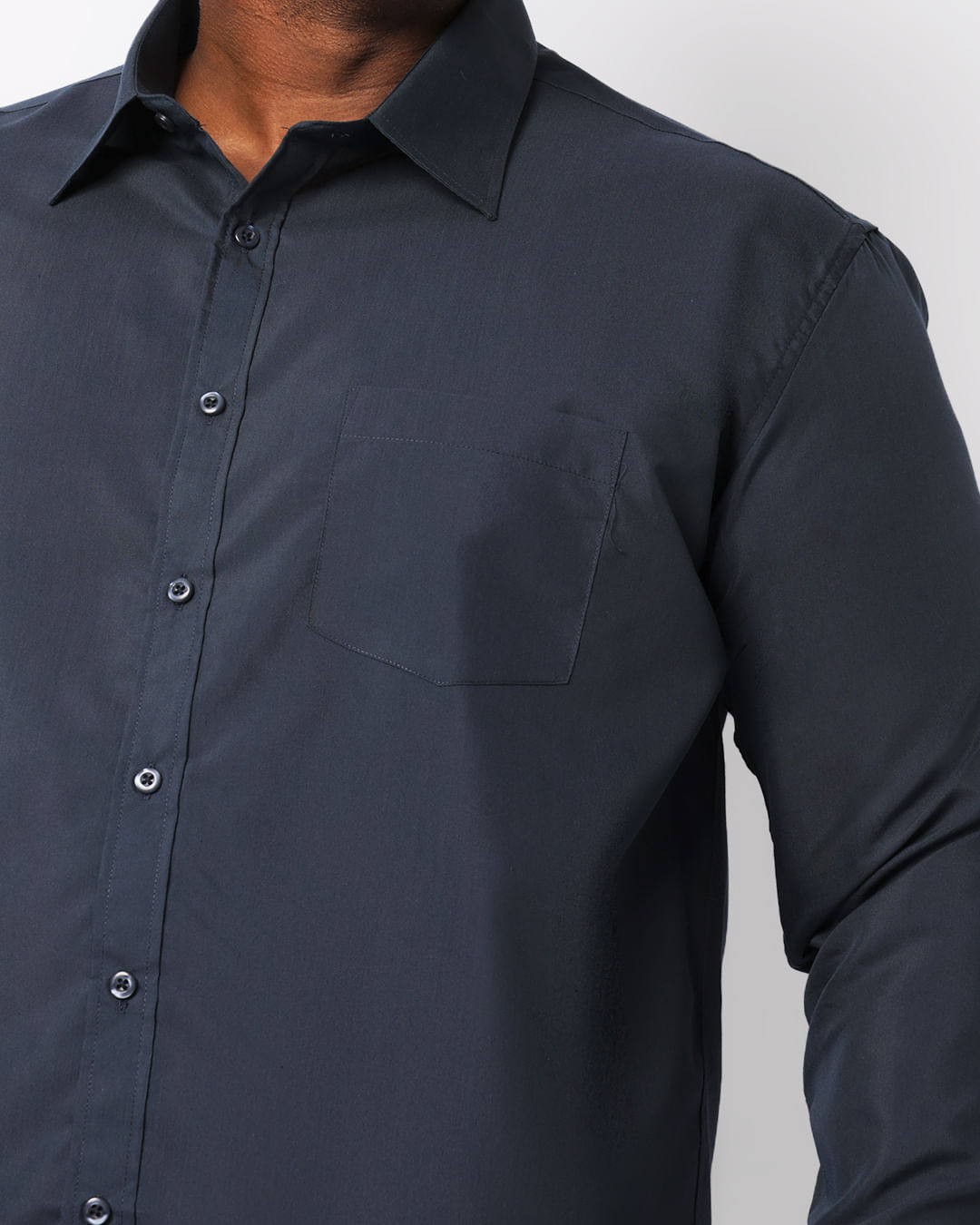 Camisa-Social-Masculina-Botoes-Bolso-Marinho
