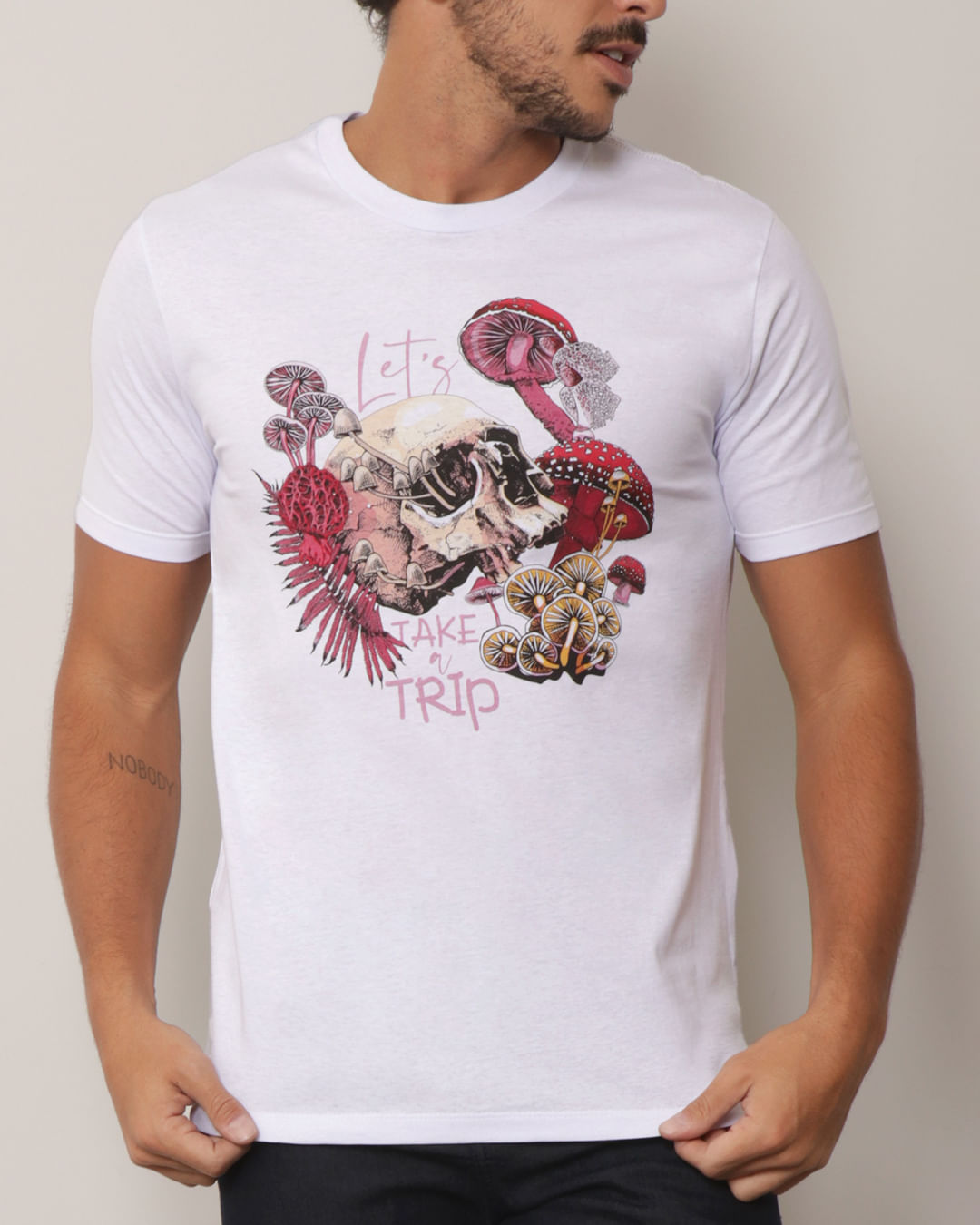 Camiseta-Caveira-Folhagem-906-P-Gg---Branco