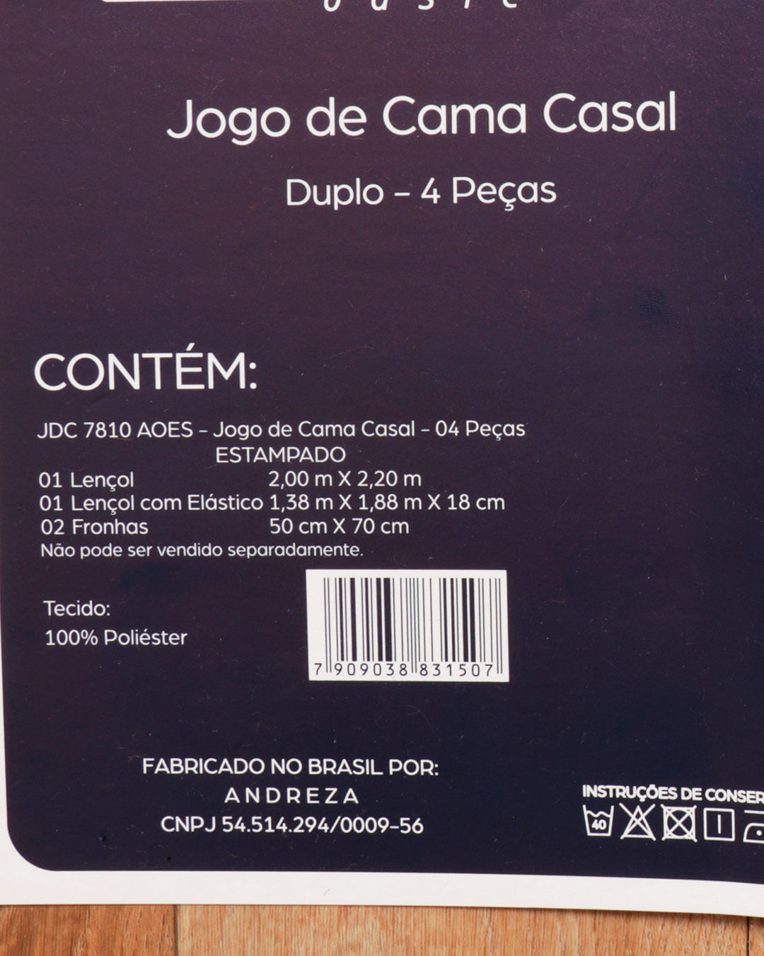 Jogo-de-Cama-Casal-Andreza-Estampado-4-Pecas-Bege