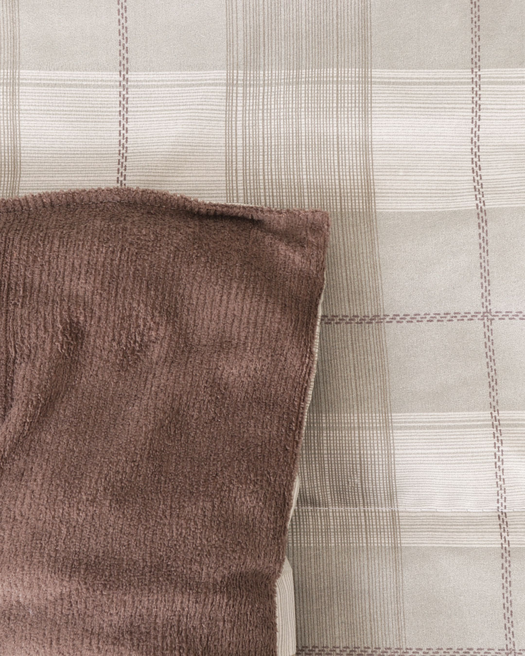 Coberdrom-Casal-Plush-Combo-Soft-Slim---Cinza-Xadrez