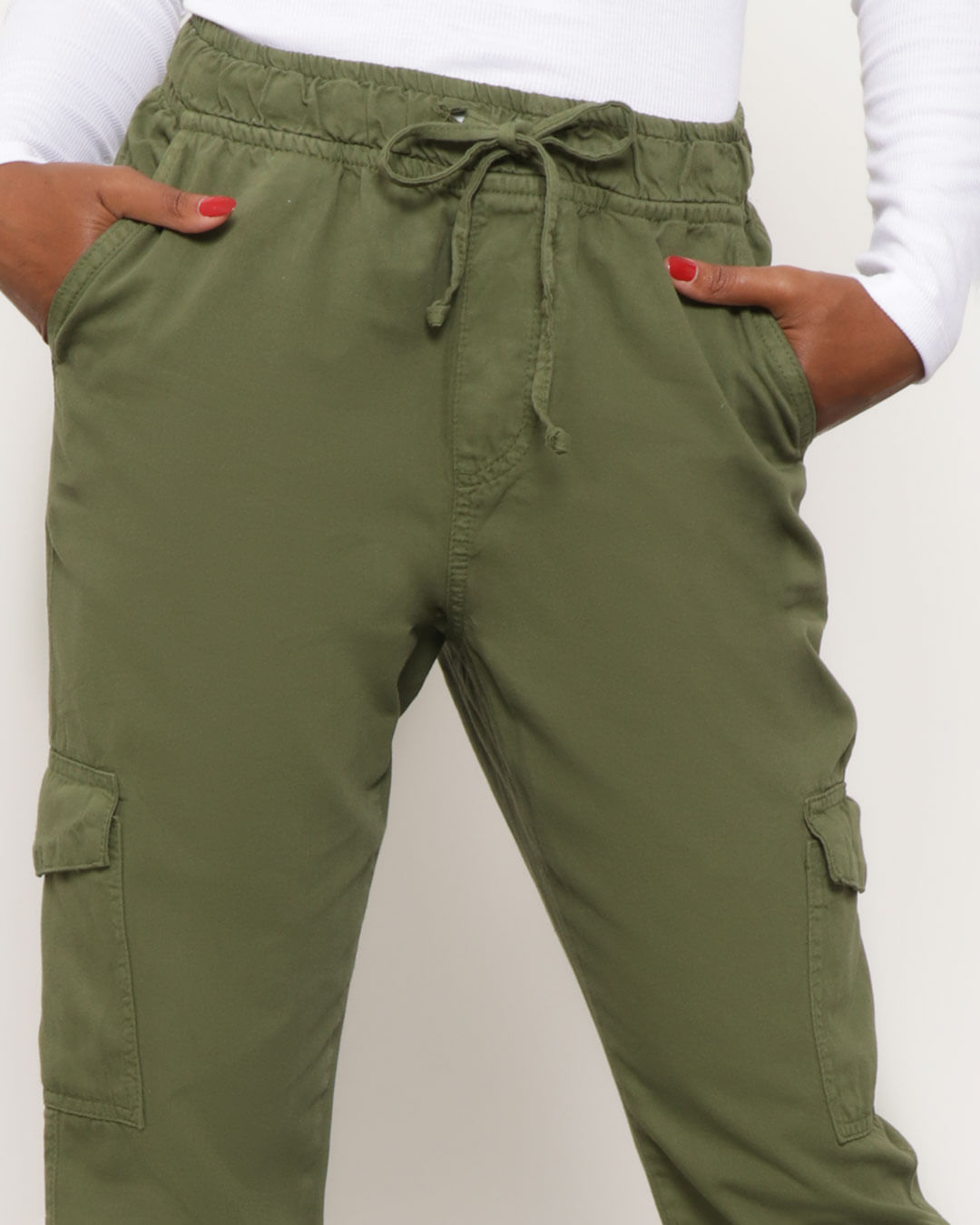 Calca-Sarja-Feminina-Jogger-Bolsos-Cargo-Verde