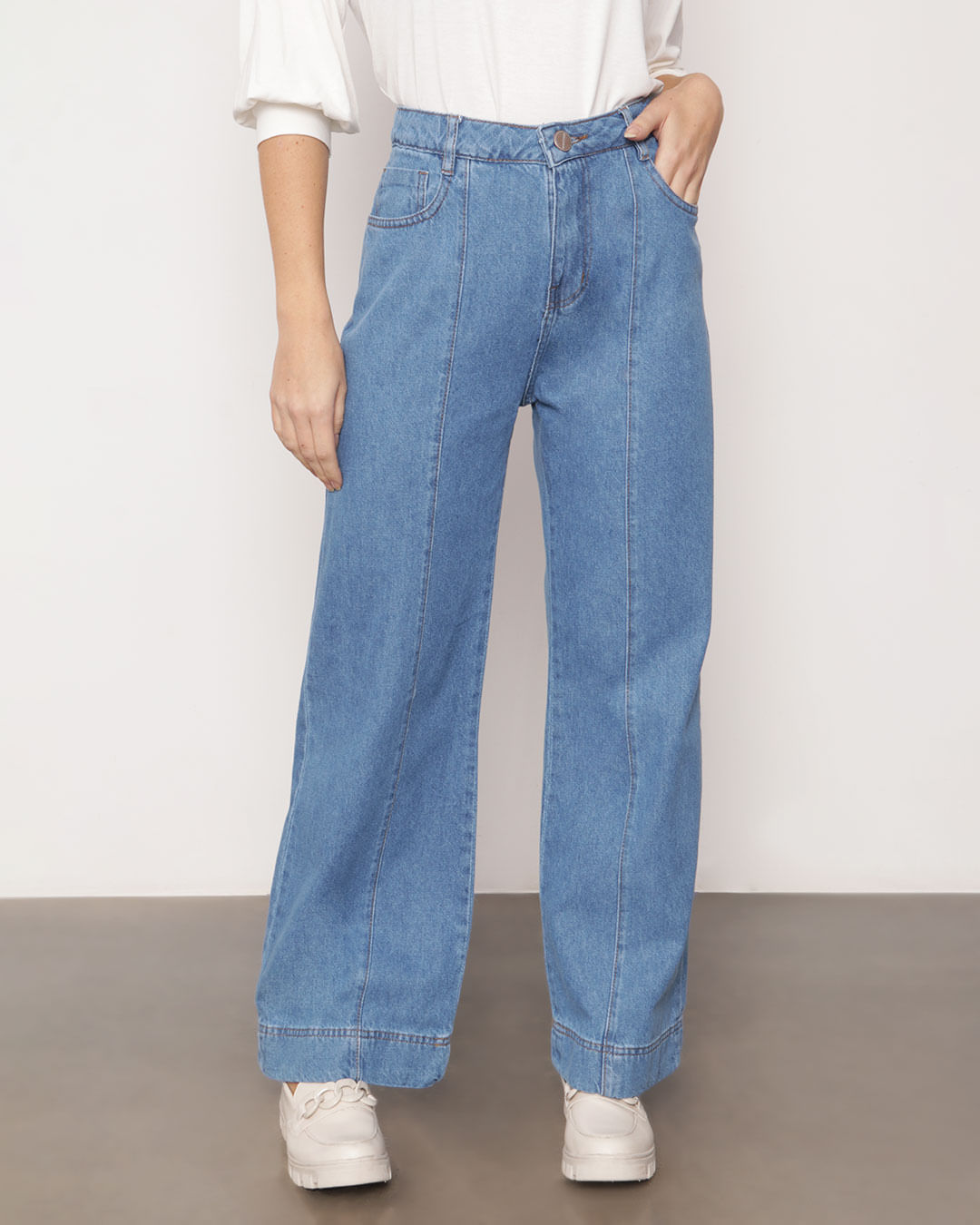 Calca-Jeans-Feminina-Wide-Leg-Costura-Frontal-Azul