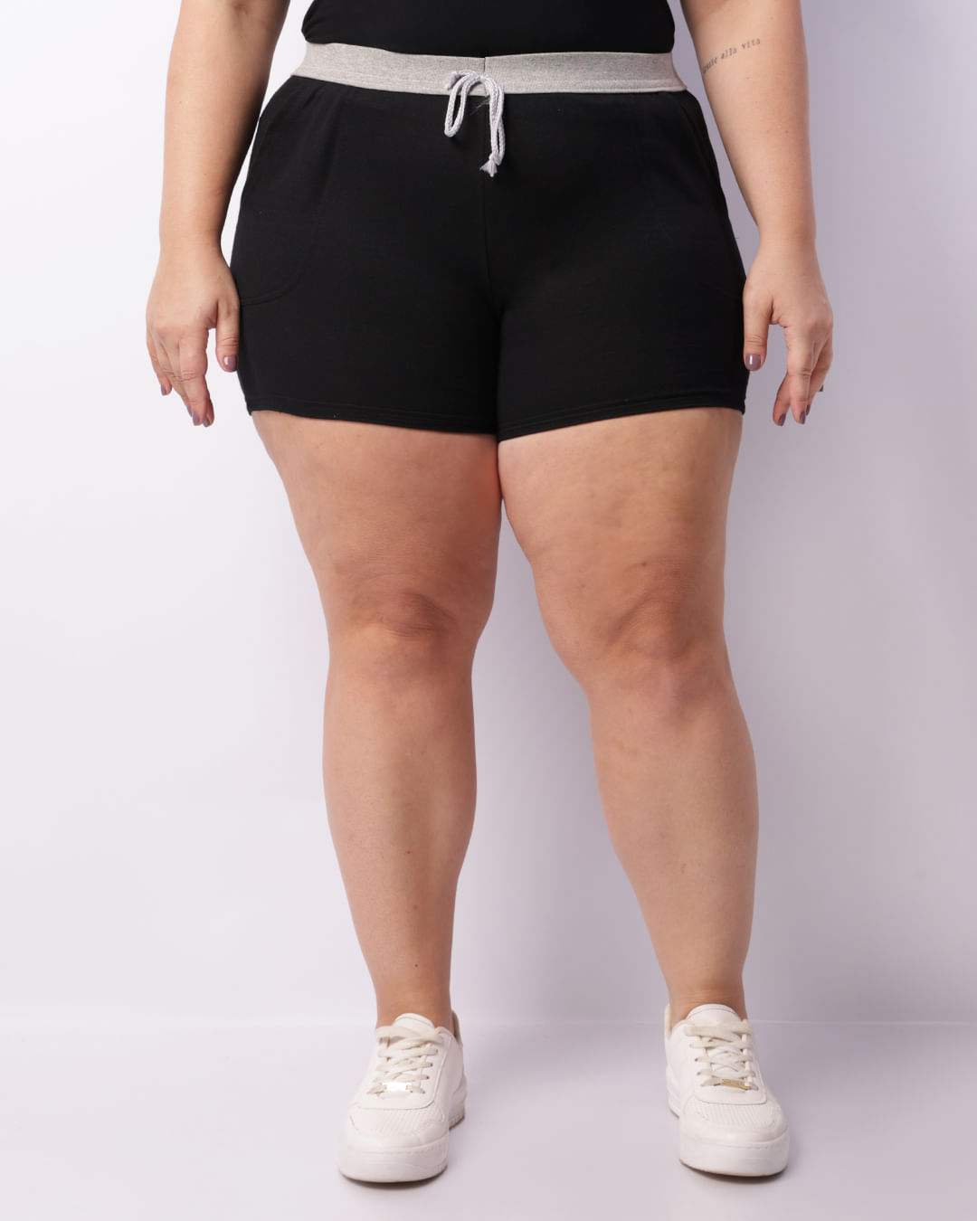 Shorts-1740-Moletinho-Liso---Preto