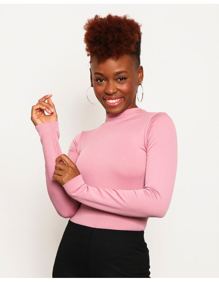 Blusa-Mg-Lg-S--Costura-Fem-Bas-Rose---Rosa-Escuro