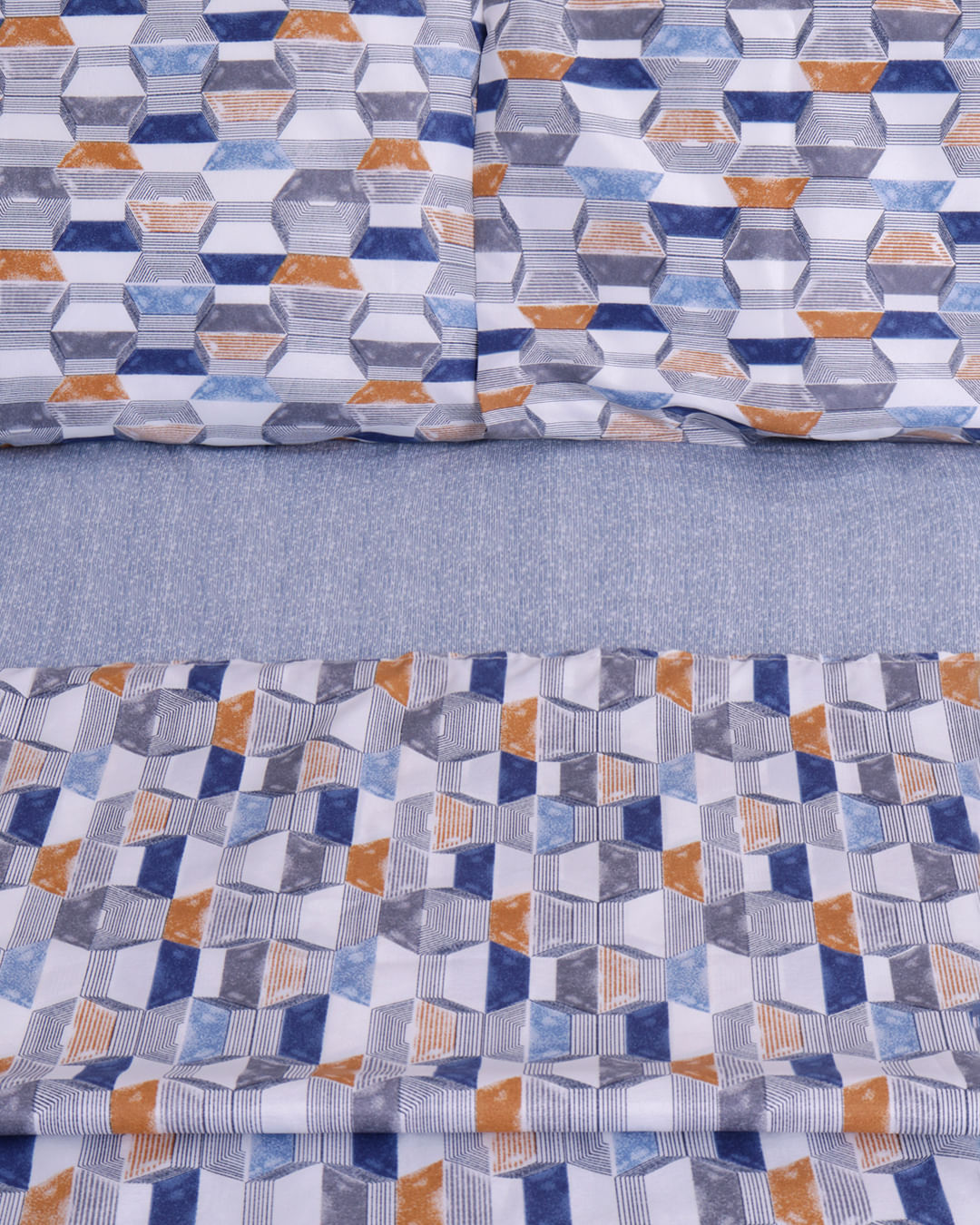 Jogo-De-Cama-Queen-Caprice---4-Pecas---Azul-Geometrico