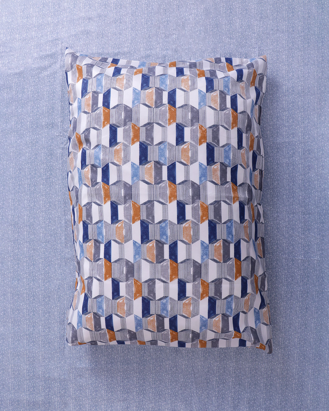 Jogo-De-Cama-Queen-Caprice---4-Pecas---Azul-Geometrico