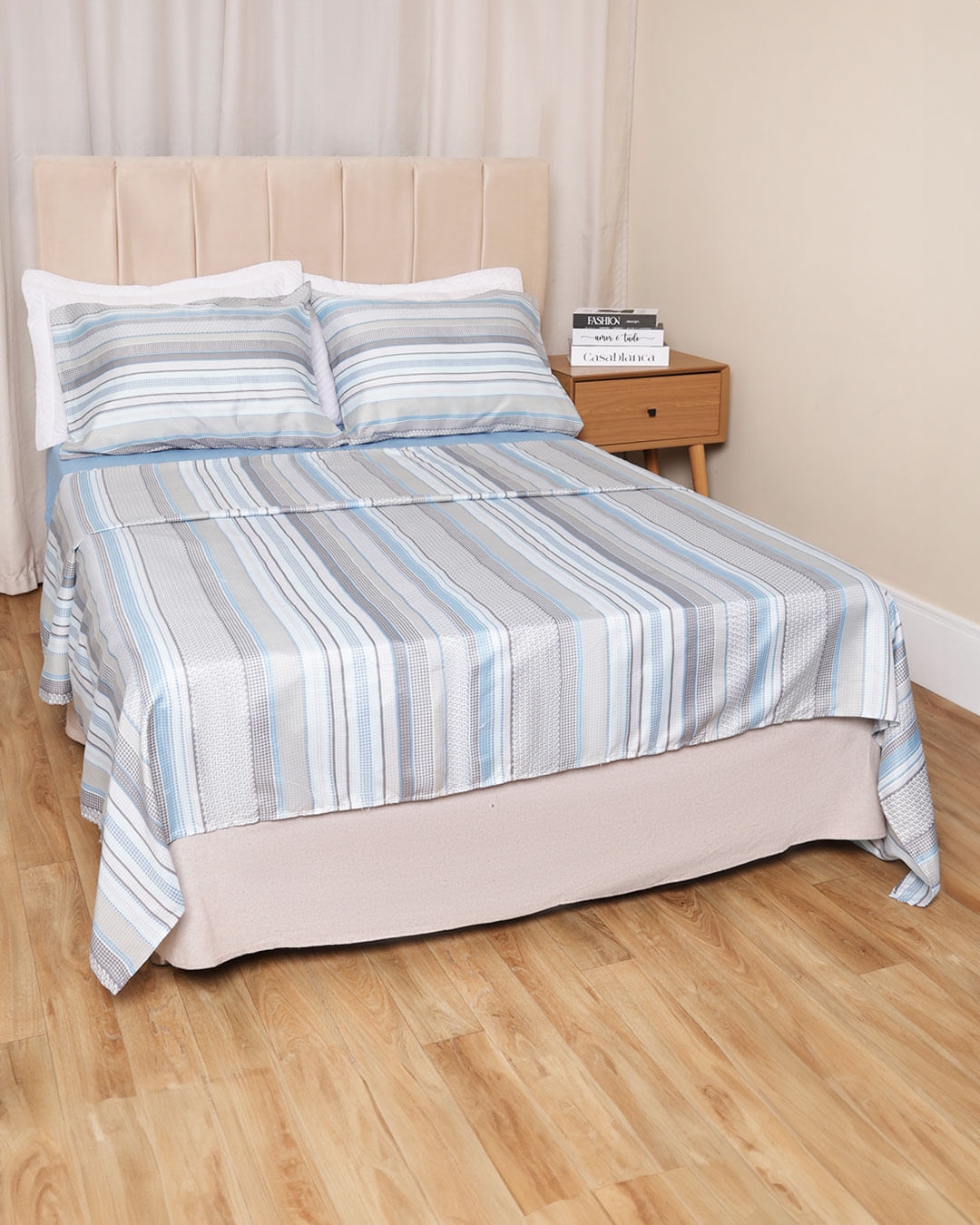 Jogo-De-Cama-Queen-Caprice---4-Pecas---Cinza-Geometrico