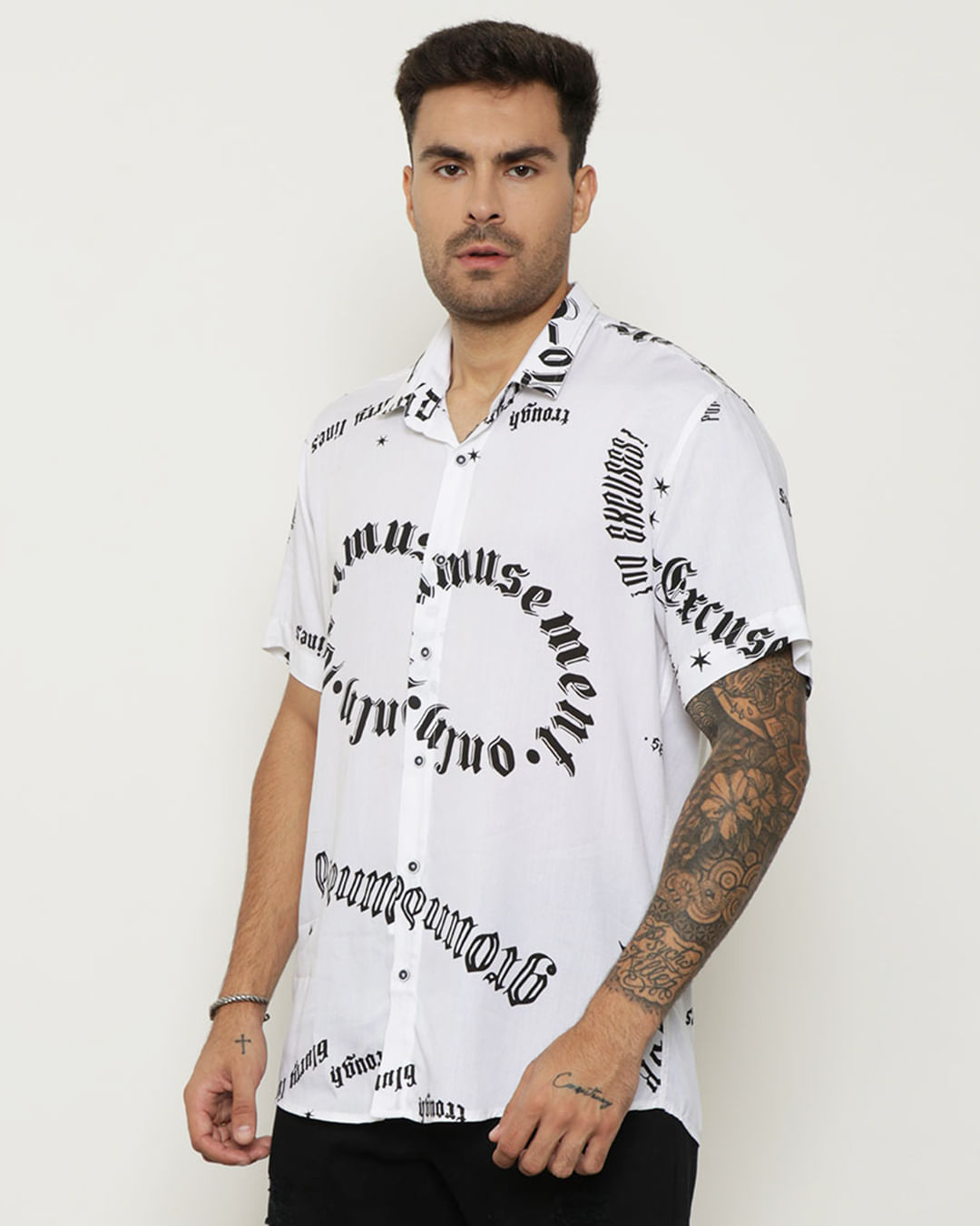 Camisa-Masculina-Estampada-Frases-Viscose-Branca