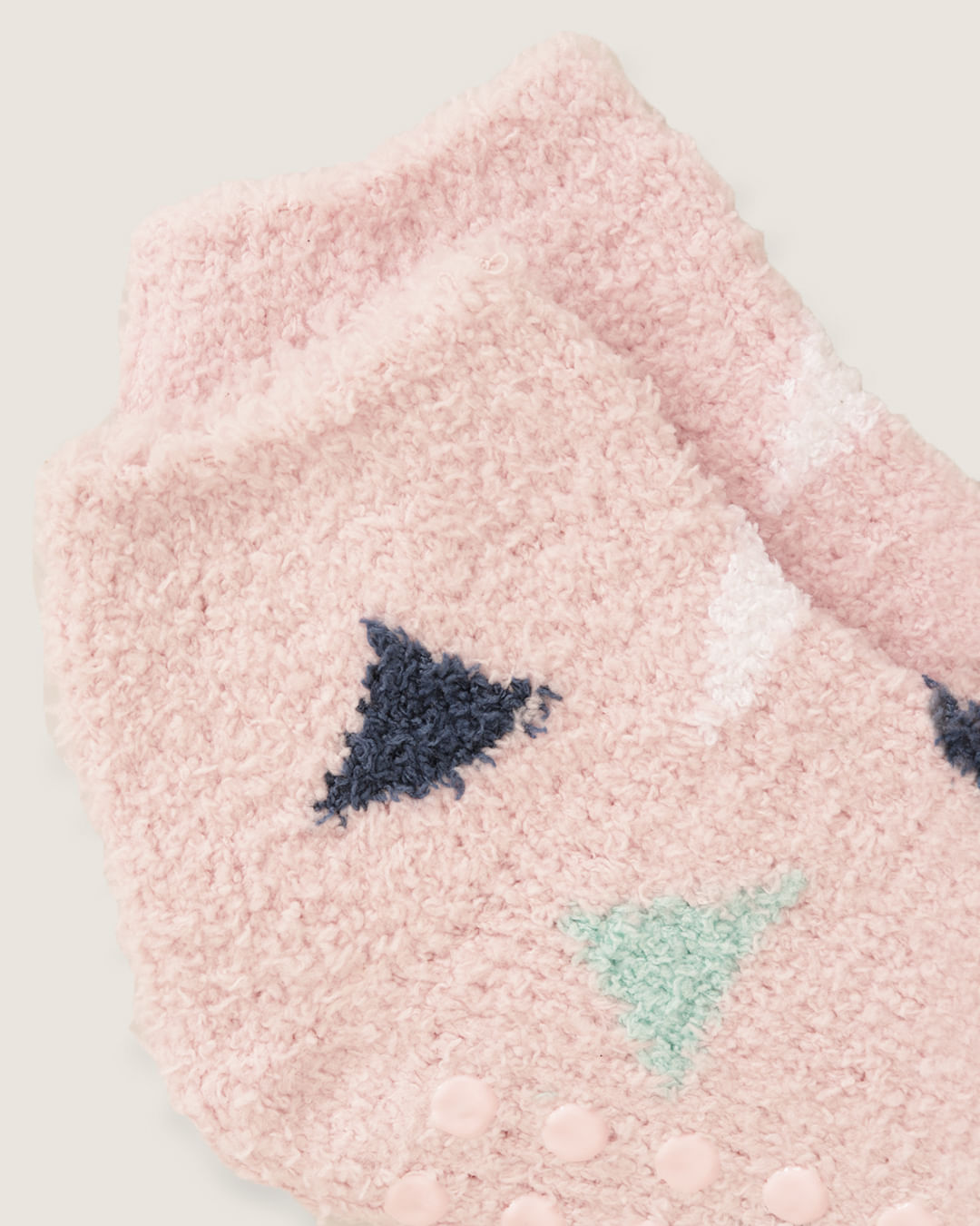 Meia-Chenille-Tor4-B-Sapat-Triangulos---Rosa-Geometrico