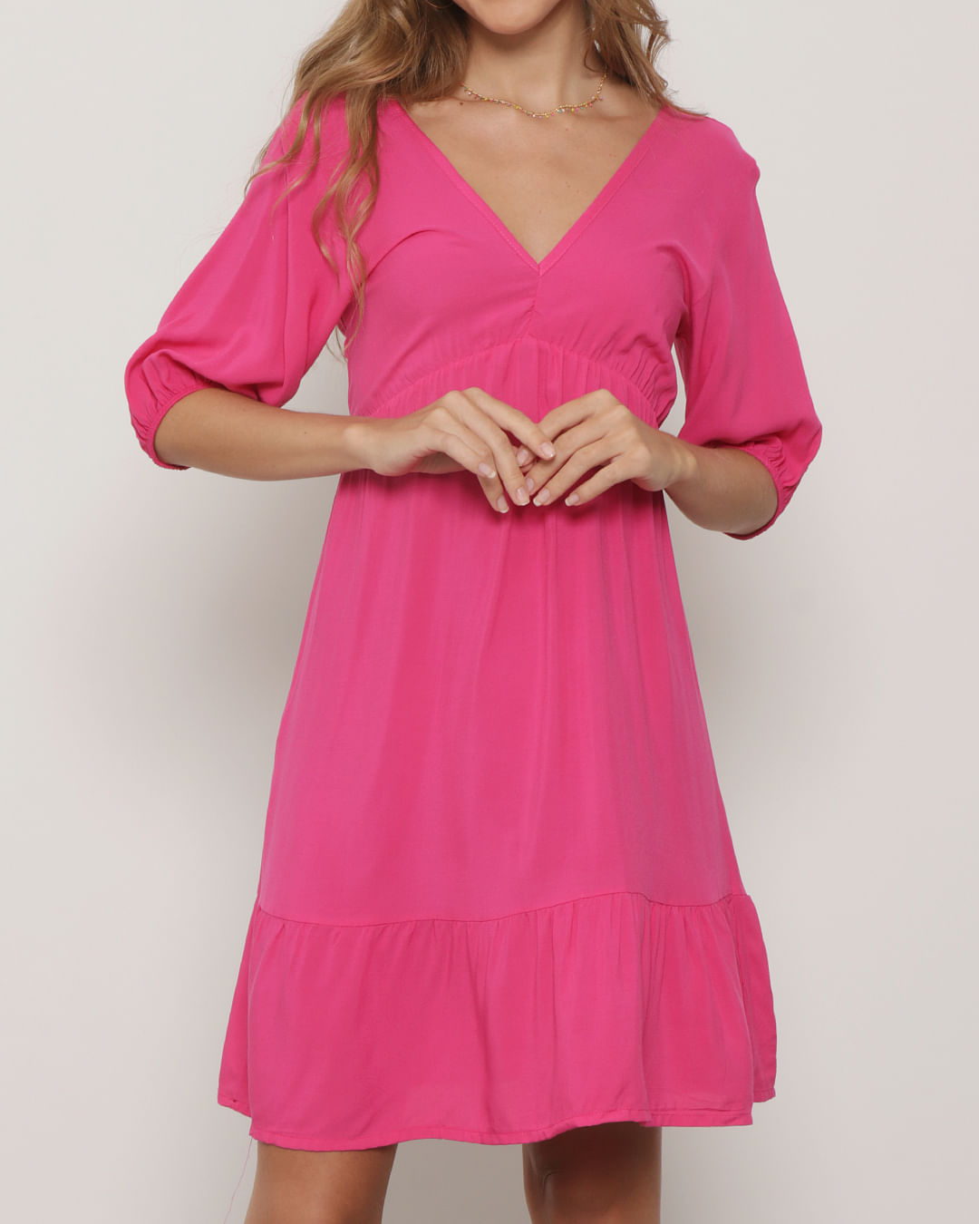 Vestido-Feminino-Gola-V-Costas-Semi-Aberta-Rosa