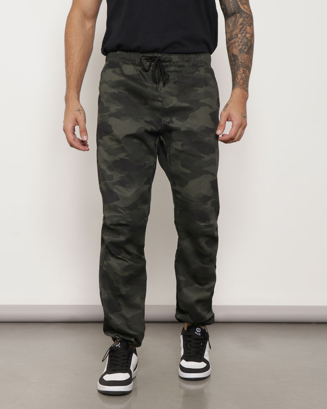 Calca-Sarja-Masculina-Parachute-Verde-Camuflada