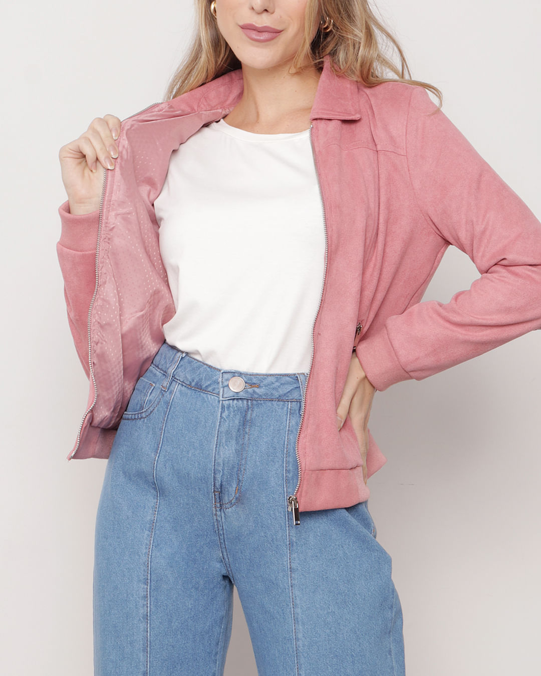 Jaqueta-Feminina-Suede-Rosa