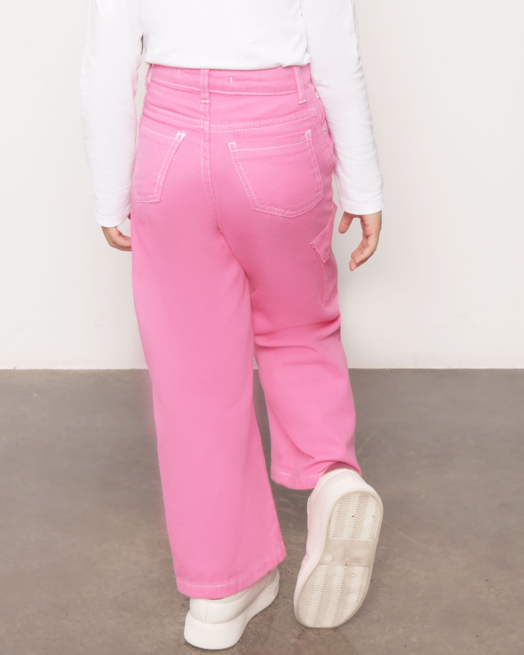 Calca-Sarja-Infantil-Wide-Leg-Rosa
