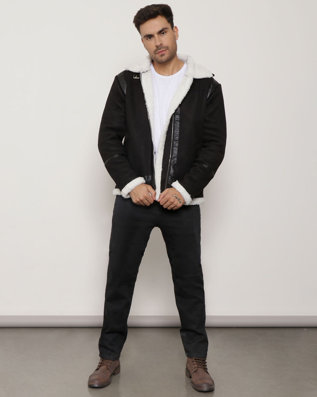 Jaqueta-Masculina-Suede-Forro-Sherpa-Preta
