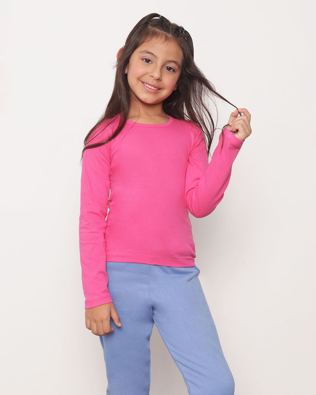 Blusa-infantil-Basica-Manga-Longa-Rosa